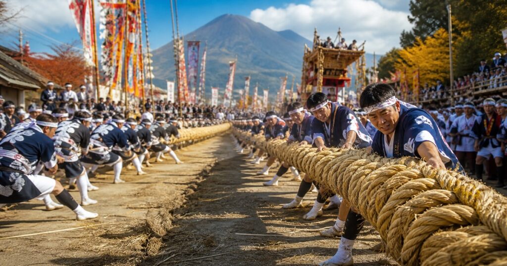 大綱を引くと何が動く　川内大綱引に残る勝敗と祈願